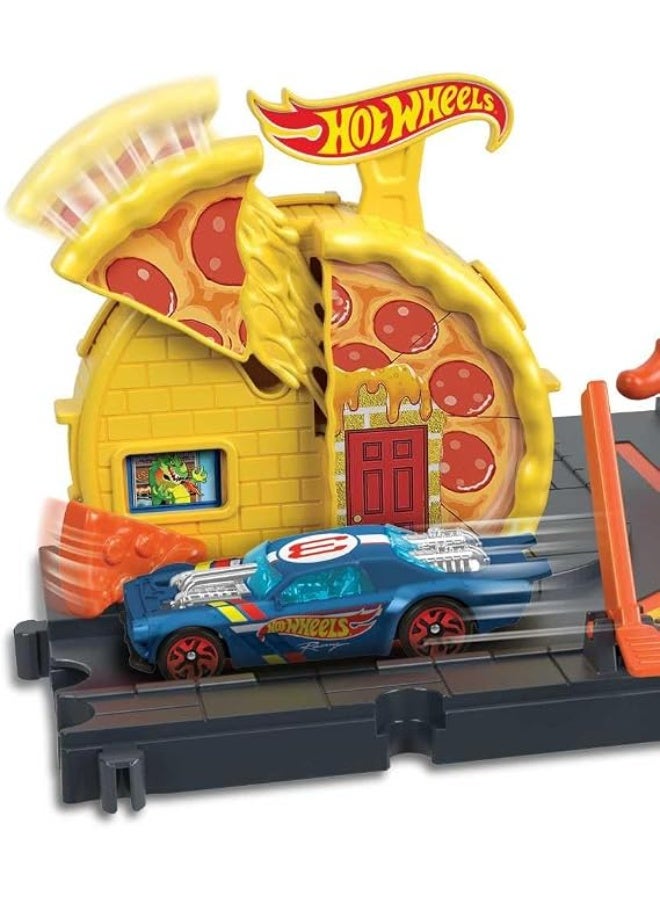 Hot Wheels Mattel City Speedy Pizza Pick-Up Playset - Image 4