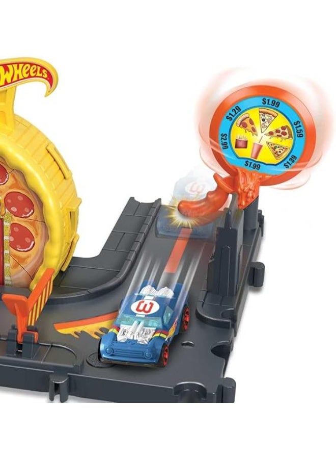 Hot Wheels Mattel City Speedy Pizza Pick-Up Playset - Image 5