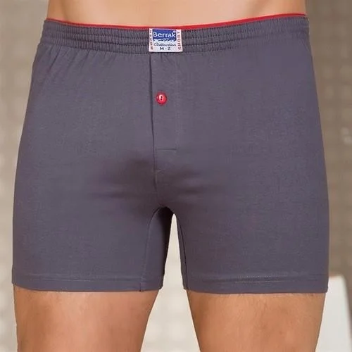 Berrak 2 Pieces Clear 1099 Buttoned Men's Boxer 100% Cotton Combed Cotton Boxer
