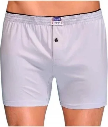 Berrak 2 Pieces Clear 1099 Buttoned Men's Boxer 100% Cotton Combed Cotton Boxer