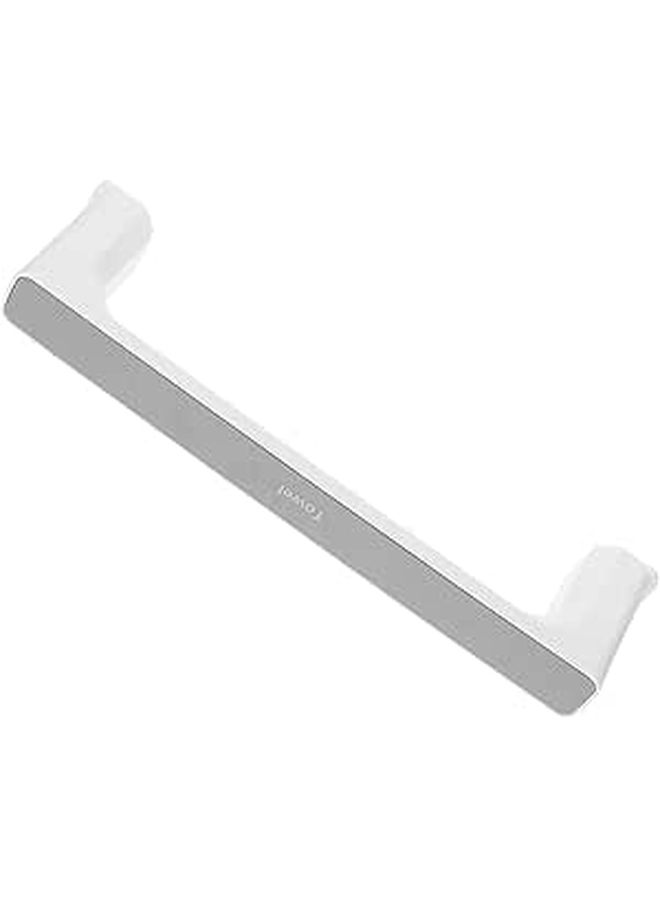 Small Gray Suction Cup Towel Rack Holder Punch Free Bathroom Shower Storage Bar - Image 1