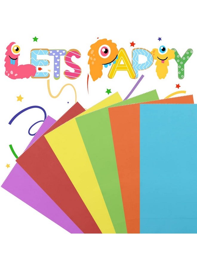 Poever 30 Pcs Party Favor Bags 6 Colors Small Gift Bags 5X2.95X9.45 Colorful Treat Bags Rainbow Party Bags Kraft Paper Bags For Birthday Party Wedding Craft Activities  - Image 5