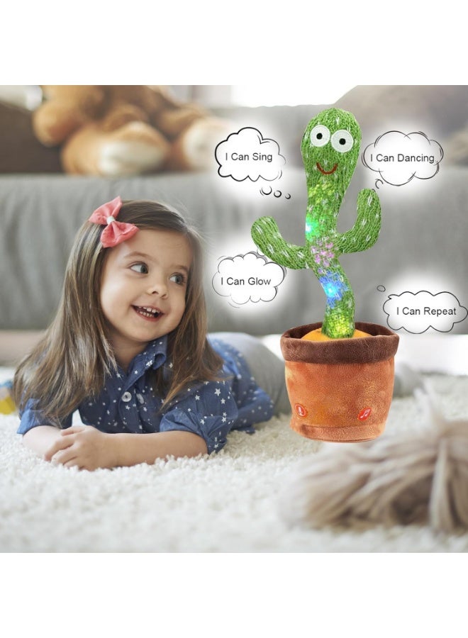 Dancing Cactus Toy – Talking Cactus Toy for Boys and Girls – Singing Cactus Toy Repeat What You Say – Singing, Dancing, Voice Recording Plush Learning Toys - Image 5