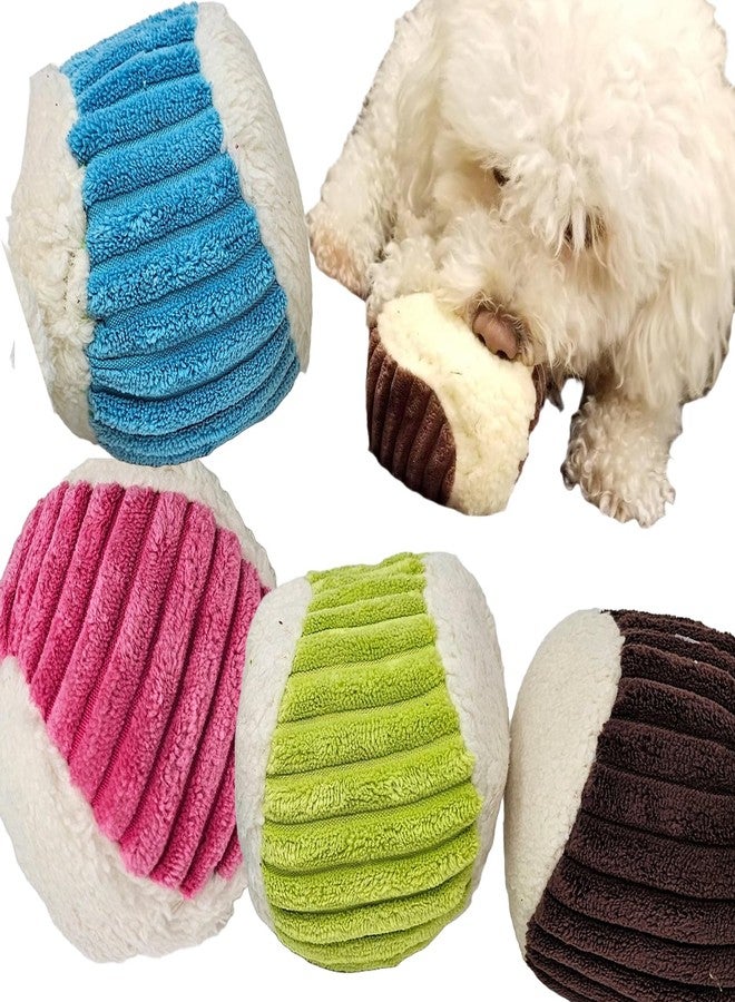 Zelica Small Dog & Puppy Chew Soft Ball Toy with Squeaker, Plush Puppy Play Dog or cat Squeaky Toy (4 Pack) - Image 1