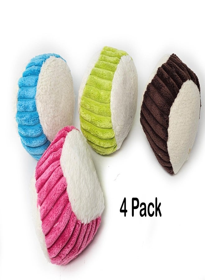 Zelica Small Dog & Puppy Chew Soft Ball Toy with Squeaker, Plush Puppy Play Dog or cat Squeaky Toy (4 Pack) - Image 2