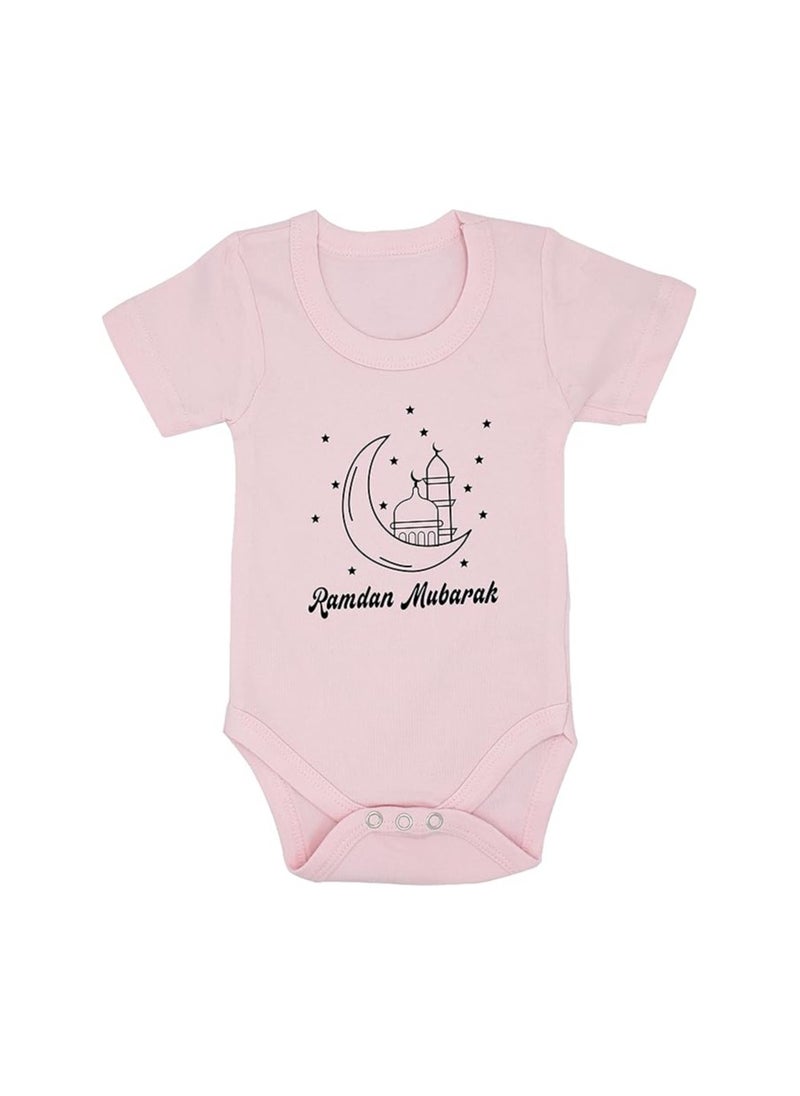PRINTSHOP4ME Ramadan Baby Romper Outfit - Short Sleeve Cotton Unisex Romper - Romper for Babies and Toddlers - Short Sleeve Ramadan Romper for Newborns  - Image 1