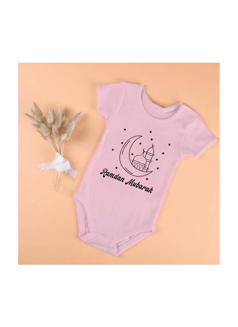PRINTSHOP4ME Ramadan Baby Romper Outfit - Short Sleeve Cotton Unisex Romper - Romper for Babies and Toddlers - Short Sleeve Ramadan Romper for Newborns  - Image 3