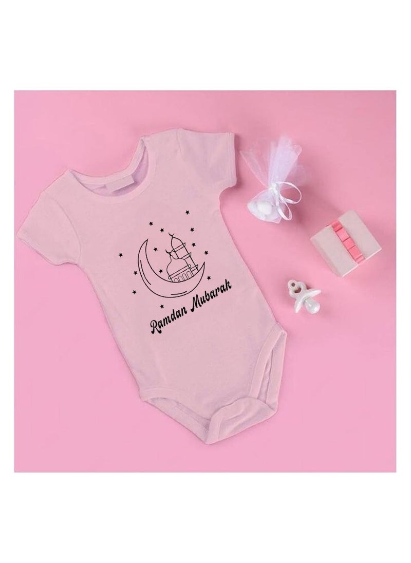 PRINTSHOP4ME Ramadan Baby Romper Outfit - Short Sleeve Cotton Unisex Romper - Romper for Babies and Toddlers - Short Sleeve Ramadan Romper for Newborns  - Image 2
