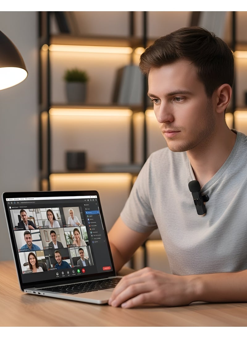 BOYA BY-MW3 High-Quality Wireless Microphone — Stable reception up to 20 meters, with Type-C receiver and instant playback, ideal for vlogging, live streaming, and interviews - Black - Image 4