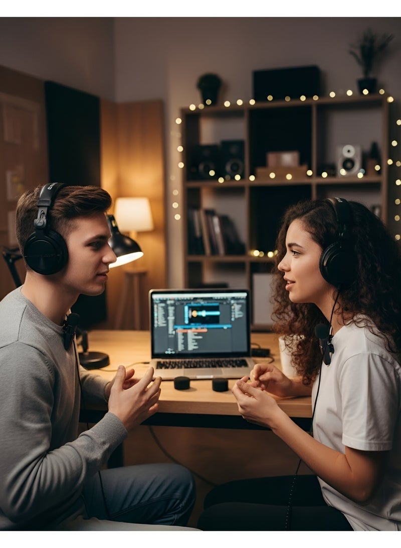 BOYA BY-MW3 High-Quality Wireless Microphone — Stable reception up to 20 meters, with Type-C receiver and instant playback, ideal for vlogging, live streaming, and interviews - Black - Image 5