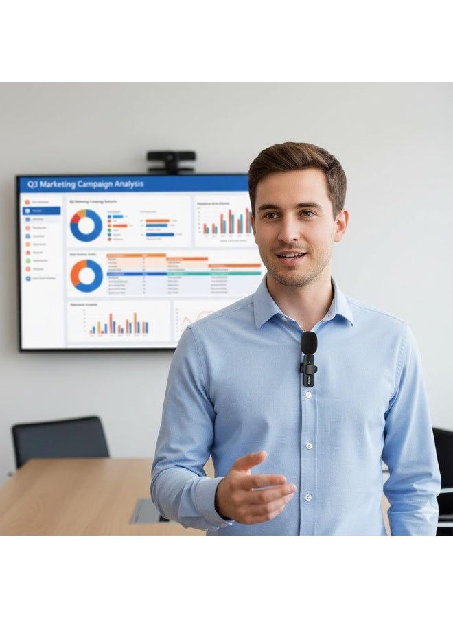 BOYA BY-MW3 High-Quality Wireless Microphone — Stable reception up to 20 meters, with Type-C receiver and instant playback, ideal for vlogging, live streaming, and interviews - Black - Image 3