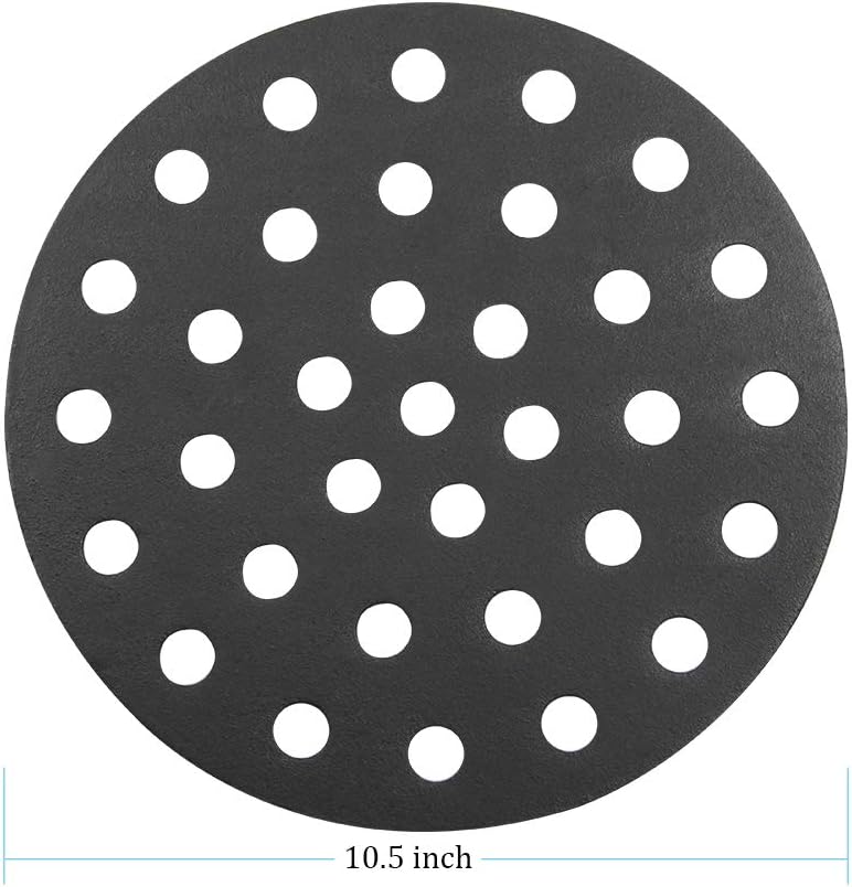 Dracarys 10.5 inch Cast Iron Charcoal Grate,BBQ High Heat Charcoal Plate Fit for Kamado Joe Classic Weber smokey joe Fire Grate Pit Boss Grill Parts Charcoal Grate Replacement Parts-10.5 inch - Image 2