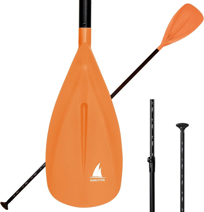 Karltion SUP Paddle - 3-Piece Adjustable Aluminium SUP Paddle with Glass Fiber Blade for Surfing, Floating, Water Sports - Image 1