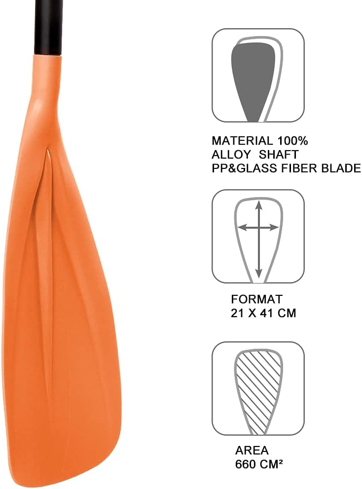 Karltion SUP Paddle - 3-Piece Adjustable Aluminium SUP Paddle with Glass Fiber Blade for Surfing, Floating, Water Sports - Image 4