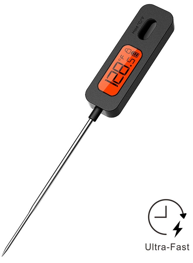 Tersely Digital Meat Thermometer for Cooking,Ultra-Fast Instant Read Food Thermometer with Backlight,Foldable Probe,Waterproof Kitchen Thermometer for BBQ,Grill,Fry,Oven,Candy Making - Image 1