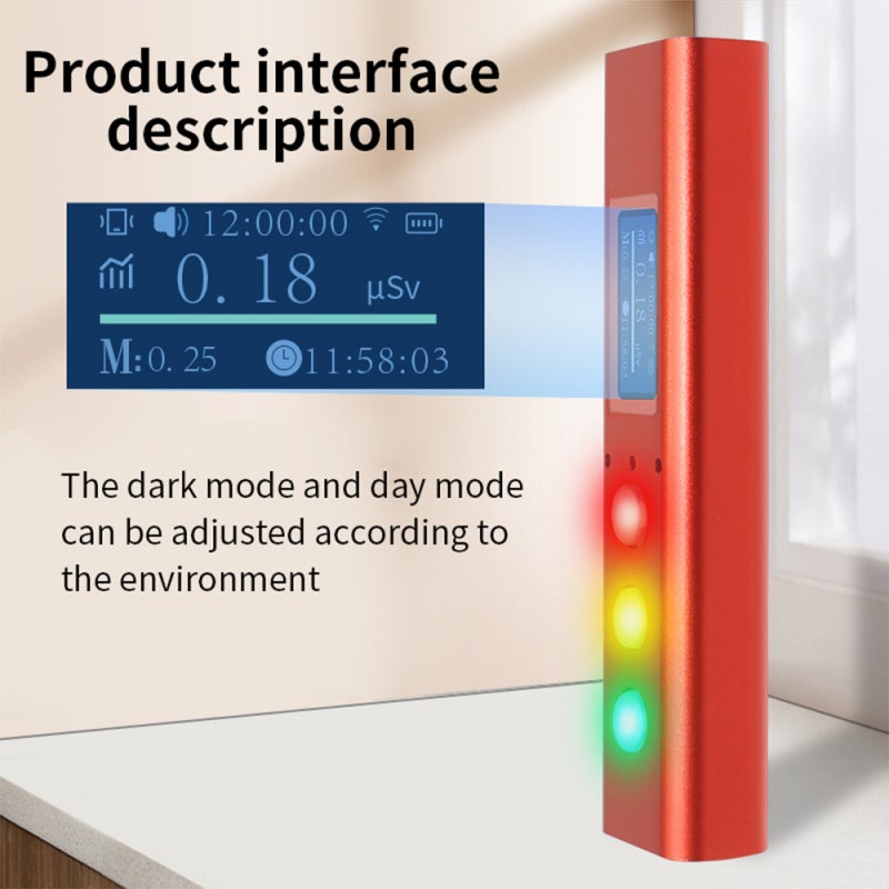 HZ002 WIFI Radiation Dosimeter Marble Radioactive Geiger Counter Nuclear Radiation Detector - Image 3