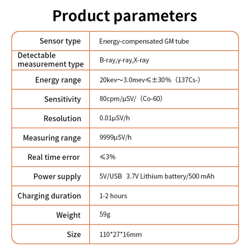 HZ002 WIFI Radiation Dosimeter Marble Radioactive Geiger Counter Nuclear Radiation Detector - Image 5