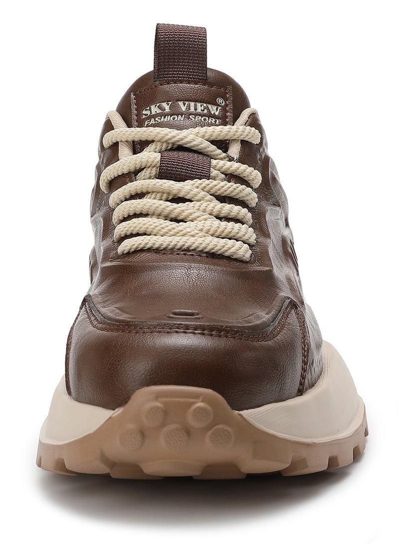 Sky View SKY VIEW Men Fashion Casual Shoes Mid Top Wide Hiking Sneakers Non-Slip Trekking Walking Shoes Running Shoes for Men with Arch Support  - Image 3