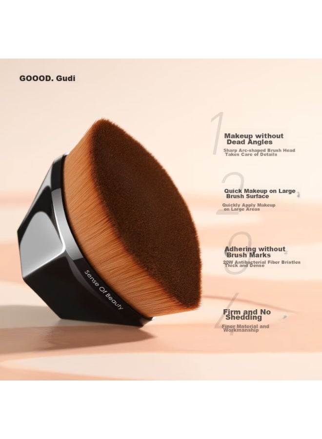 GOOOD Gudi Goood No. 55 Foundation Brush, Magic Brush, Seamless Cangzhou Makeup Brush, Beauty Brush, Non-powder Eating, Beautiful Taste Foundation Liquid Brush, Makeup Sponge Subsute, Valentine's Day Gift, 38th Birthday Gift For Wife - Image 2