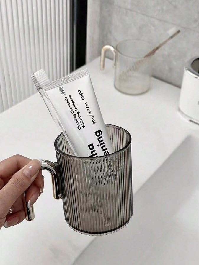 Whixant Household Toothbrush Holder, Washing Gargle Cup, Reusable Coffee Mug, with Handle, Bathroom Tumbler for Tea, Water Kitchen Fruit Juice Coffee - Multicolor - Image 4
