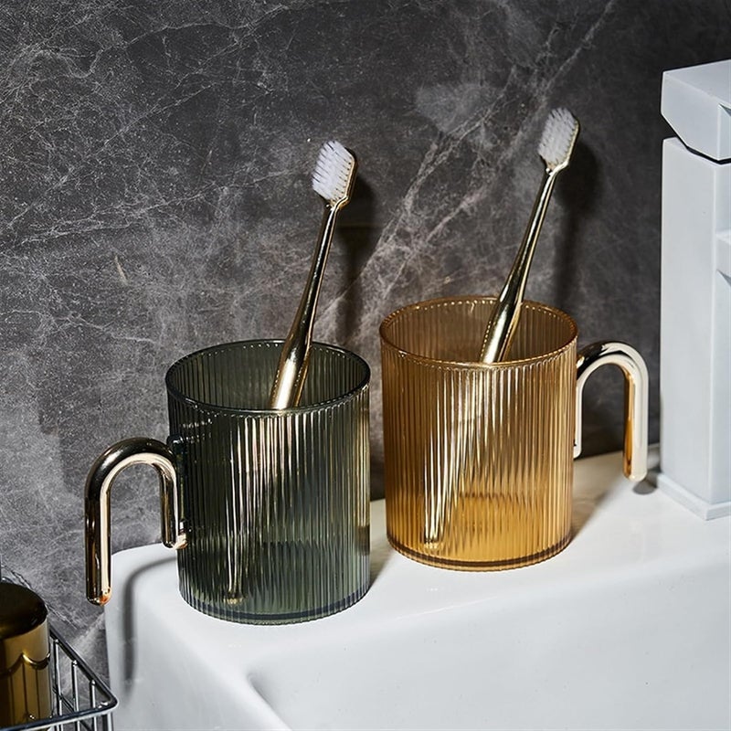 Whixant Household Toothbrush Holder, Washing Gargle Cup, Reusable Coffee Mug, with Handle, Bathroom Tumbler for Tea, Water Kitchen Fruit Juice Coffee - Multicolor - Image 1
