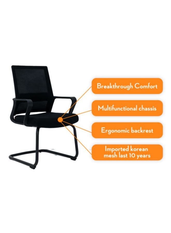 كرسي مكتب بشبكة بإطار أسود، مريح وأنيق للمكتب، المنزل والمتاجر - Image 4
