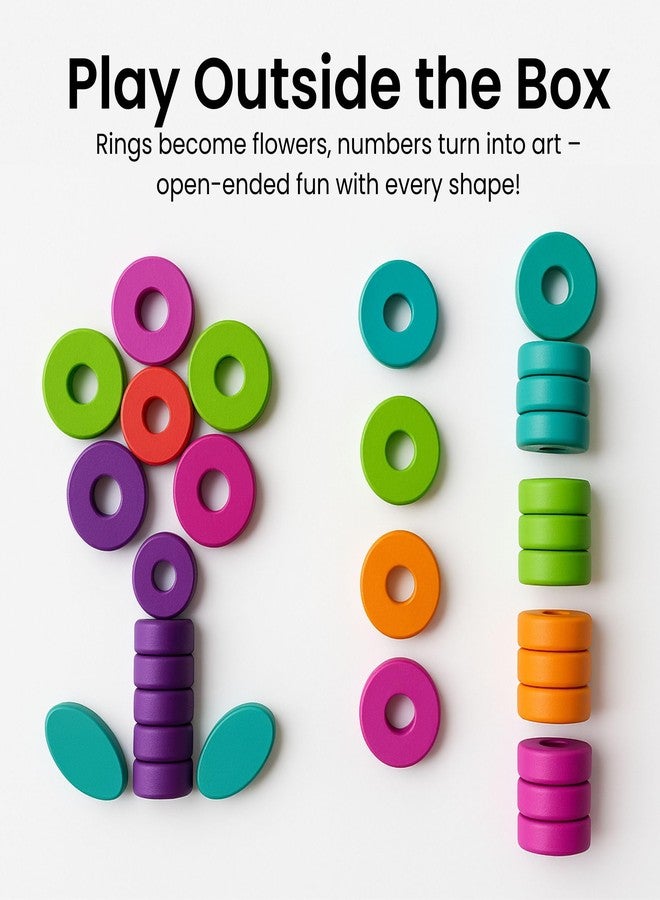 BEKILOLE Montessori Toys for 1 2 3 Year Old Boy Girl, Toys for Ages 2-4 Toddlers Kids Baby, 1 2 Year Old Birthday Gifts, Wooden Learning Puzzles Sorter Toy for Toddlers 1-3 Stacking Toy (Safari Rainbow) - Image 5