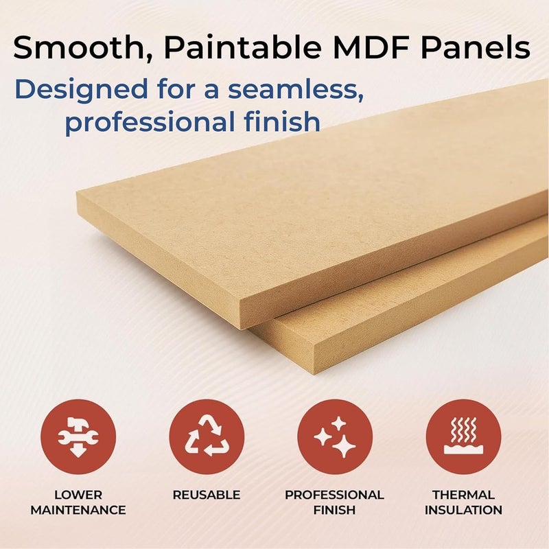 birdeco Board and Batten Wall Molding Kit â€“ Paintable MDF DIY Trim for Accent Walls, Shaker Style Wainscoting (Not Full Wall Panels) - Image 5