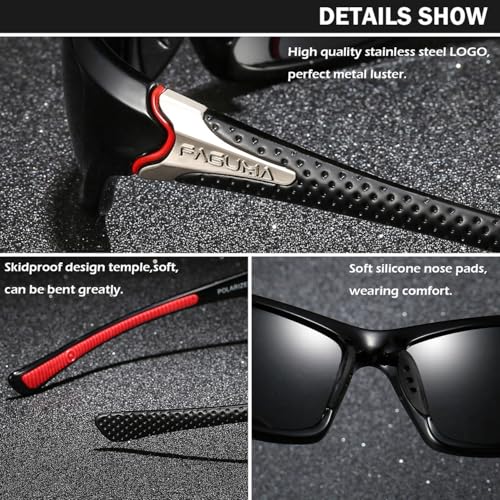 FAGUMA Sports Polarized Sunglasses For Men Cycling Driving Fishing UV400 Protection - Image 5