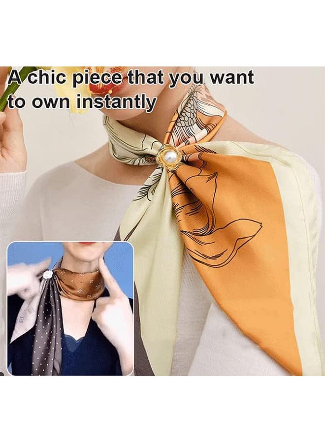 Depend 3 PCS Pearl Brooch, Fashion Metal Shawl Clip Buckle, Camellia Flower Scarf Buckle, Perfectly Complementing Scarf Girls' Decoration Accessories  - Image 5