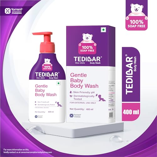 Tedibar Rich Moisturising Baby Body Wash 400ml with Skin Friendly PH | 100% Soap & Alkali Free | Prevents Dryness & Rahses | Dermatologically Test - Image 2
