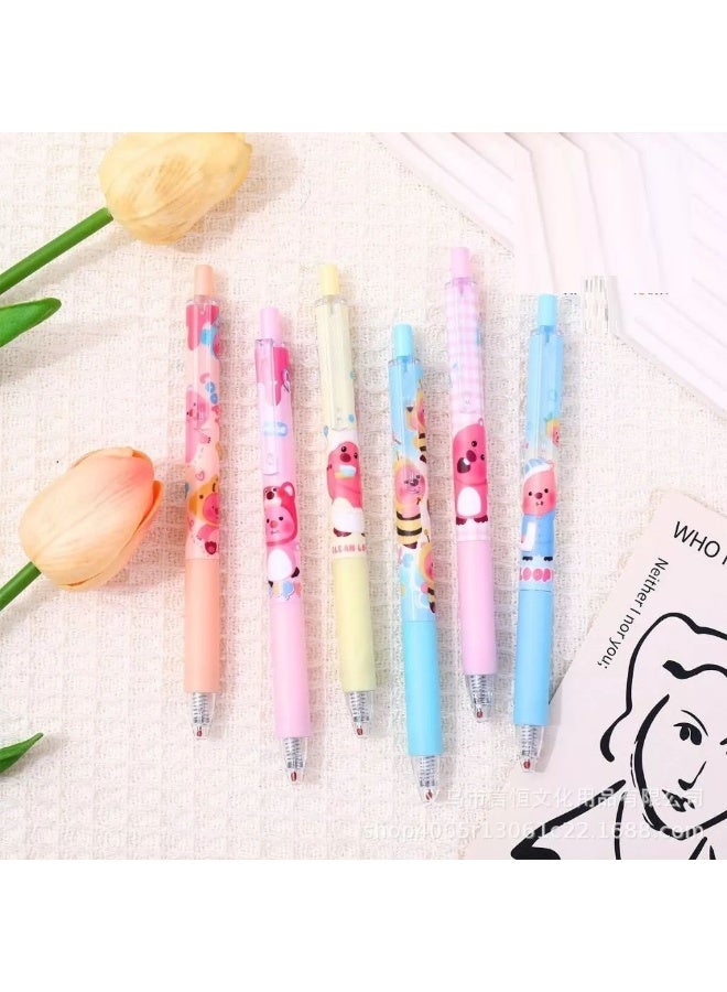 قلم جاف اقلام جل سن 0.5 مم زاهية لإبداع لا محدود  عدد 6 - Image 1