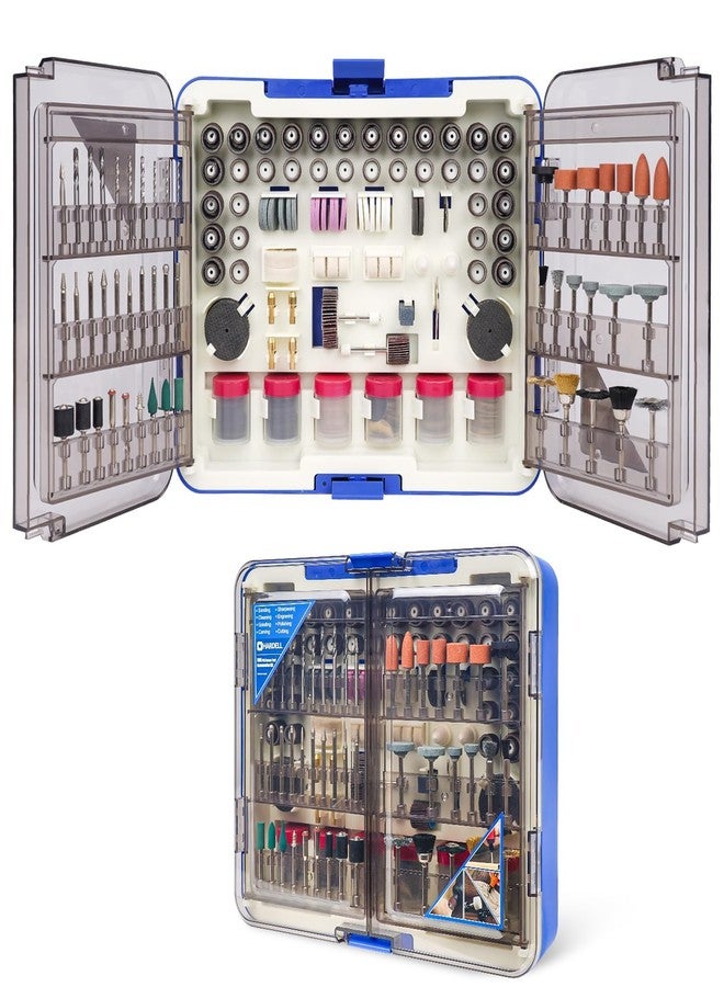 HARDELL Rotary Tool Accessories Kit,Portable 508Pcs Accessory Set,1/8"(3.2mm) Diameter Shanks, Universal Fitment for Easy Cutting, Grinding, Sanding, Sharpening, Carving, Polishing, Engraving - Image 1