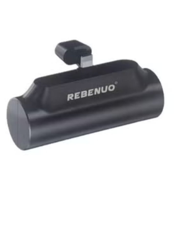 REBENUO شاحن محمول ميني 5000mAh، بنك طاقة خارجي فائق الصغر مع شحن سريع، خفيف الوزن بحجم الجيب للهواتف الذكية، والأجهزة اللوحية، والسفر، والاستخدام الطارئ - إخراج عالي السرعة وشحن آمن - Image 2