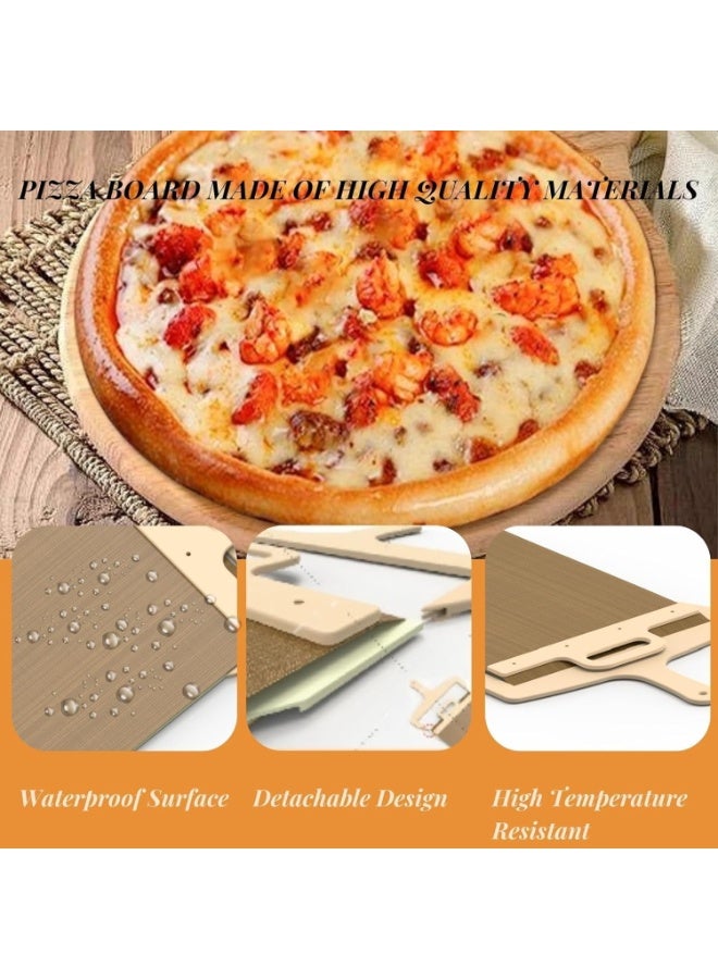مجرفة بيتزا منزلقة احترافية مع حزام ناقل غير لاصق Teflon لنقل البيتزا والفطائر والعجائن الرقيقة بسهولة دون التصاق، مقبض مريح للتحكم والدفع والسحب، أداة خبز منزلية للبيتزا والفطائر والخبز الرقيق، مصنوعة من بلاستيك مقوى عالي الجودة مقاوم للحرارة، سهلة التنظيف، مثالية للفرن المنزلي، خبز البيتزا الاحترافي في المنزل بدون دقيق إضافي - Image 5