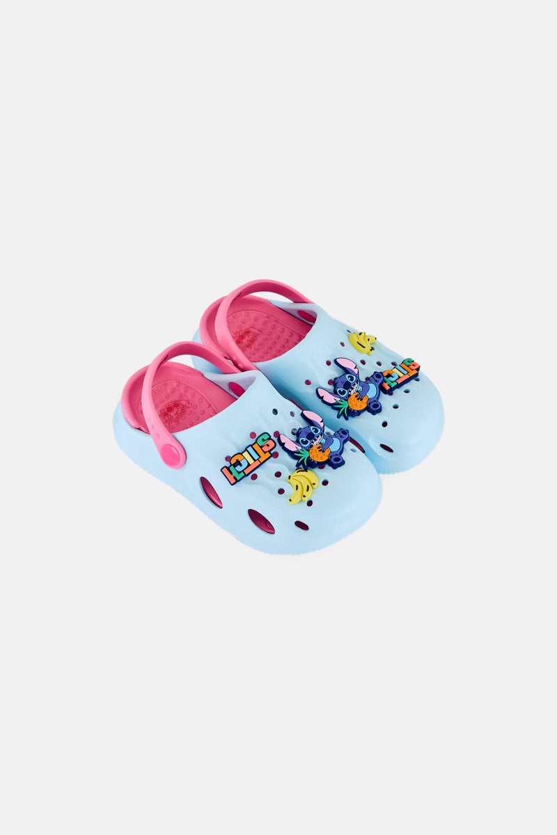 Disney Stitch Toddlers Girl Slip On Clogs, Turquoise - Image 2