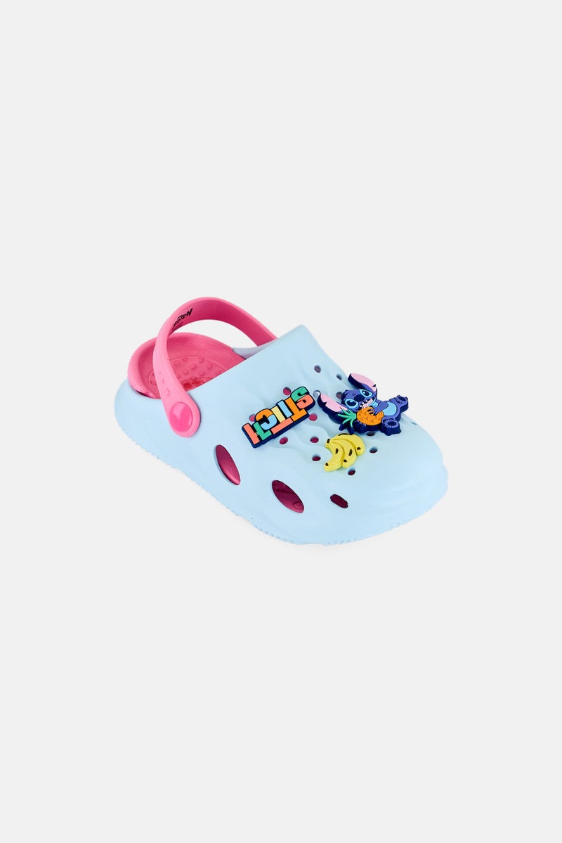 Disney Stitch Toddlers Girl Slip On Clogs, Turquoise - Image 1