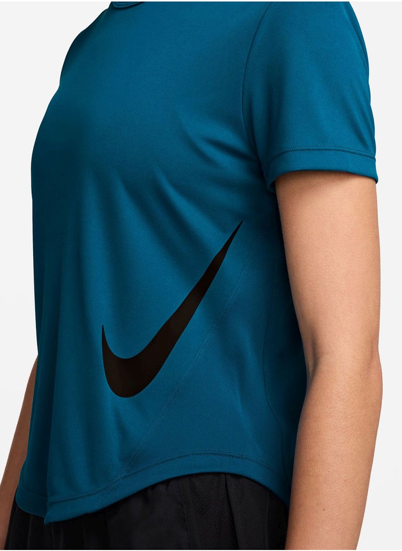Nike Tempo Swoosh Hybrid Dri-Fit Short-Sleeve Top  - Image 3