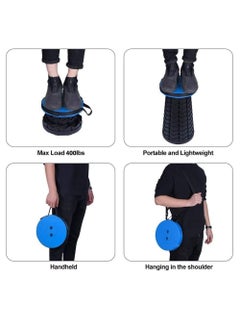 JAJEEK Portable Retractable Folding Stool, Telescoping Foldable Camping Stool with 400lbs Load Capacity, Height Adjustable for Outdoor, Fishing, Hiking, Gardening, BBQ (Blue)  - Image 4