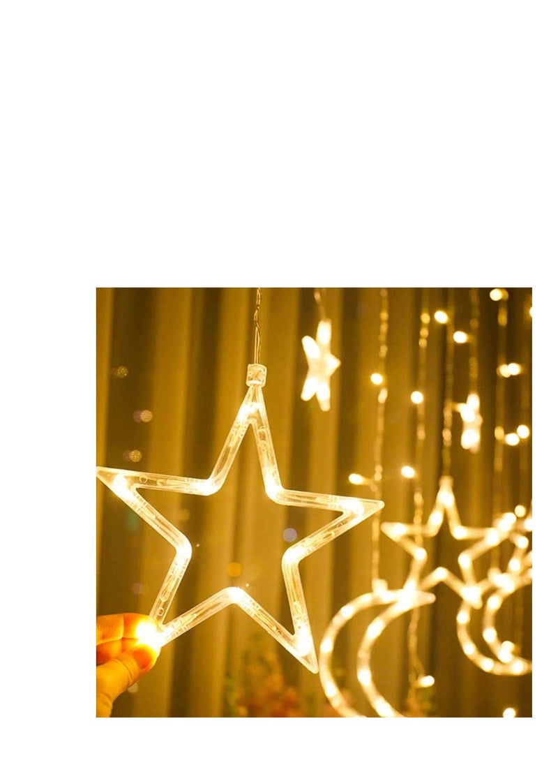 LED Star Moon String Lights Curtain Style Gift Christmas Ramadan Decoration  - Image 2