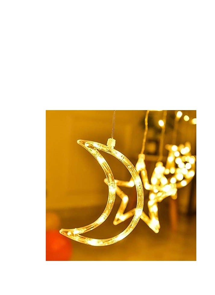 LED Star Moon String Lights Curtain Style Gift Christmas Ramadan Decoration  - Image 3