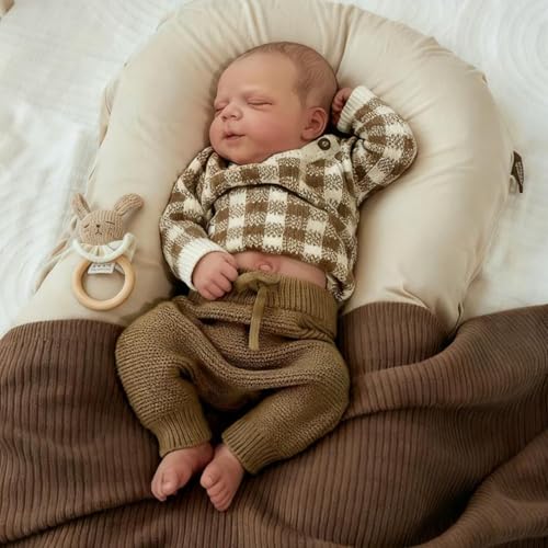 Anano Reborn Baby Dolls Silicone Full Body Realistic Baby Doll Newborn Boy 18 in Full Silicone Babys Doll Real Life Babys Reborn Dolls Lifelike Babies with Accessories - Image 5