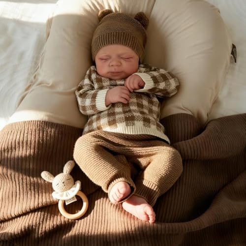 Anano Reborn Baby Dolls Silicone Full Body Realistic Baby Doll Newborn Boy 18 in Full Silicone Babys Doll Real Life Babys Reborn Dolls Lifelike Babies with Accessories - Image 1