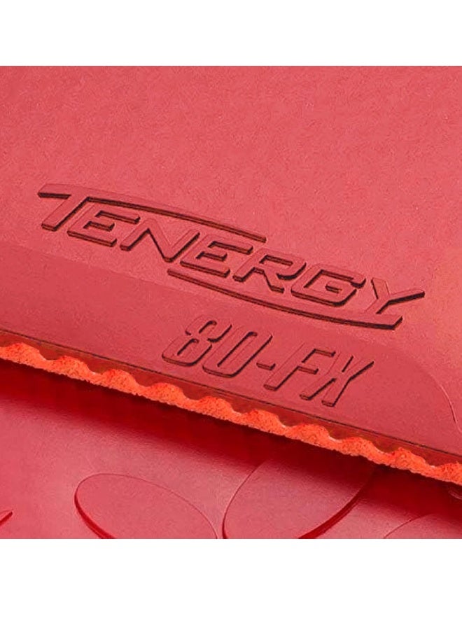 BUTTERFLY Tenergy 80 Fx Table Tennis Rubber Inverted Professional Table Tennis Rubber Red (1.9mm) 4906901156036 - Image 3