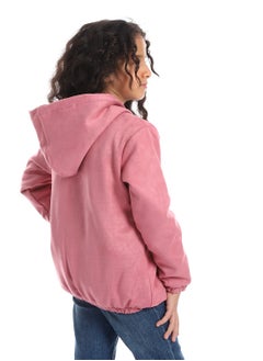 Caesar Girls Shamois Lining Jacket With Pockets And Zipper  - Image 4