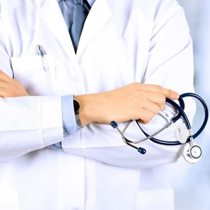 6 قطع من ملصقات أسماء السماعات الطبية مع مشبك، حامل بطاقات تعريف قابل لإعادة الاستخدام للمحترفين، مجموعة ملصقات أنابيب السماعات الطبية المتينة للممرضين والأطباء - Image 4
