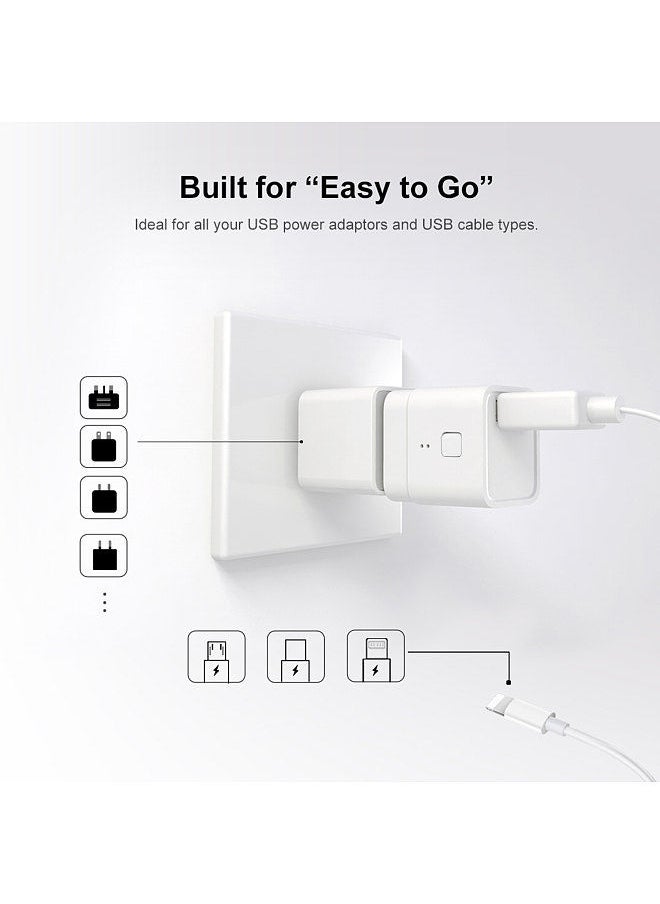 Generic - 3PCS Tuya Micro 5V Wireless USB Smart Adaptor Flexible and Portable Make USB Devices Smart via Tuya APP Voice Control Compatible with Alexa Google Home - Image 1