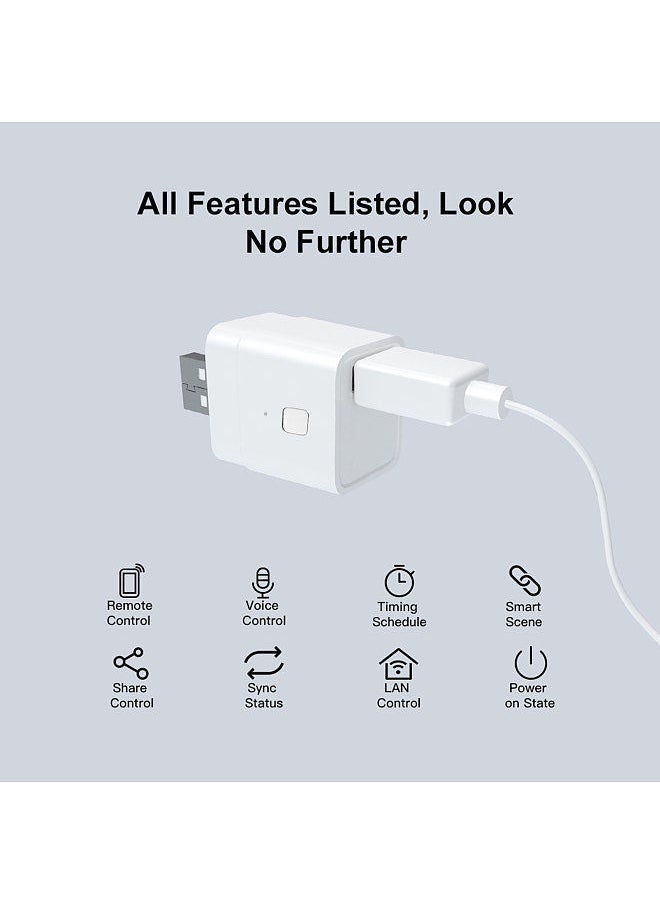 Generic - 3PCS Tuya Micro 5V Wireless USB Smart Adaptor Flexible and Portable Make USB Devices Smart via Tuya APP Voice Control Compatible with Alexa Google Home - Image 1