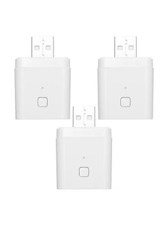 3PCS Tuya Micro 5V Wireless USB Smart Adaptor Flexible and Portable Make USB Devices Smart via Tuya APP Voice Control Compatible with Alexa Google Home