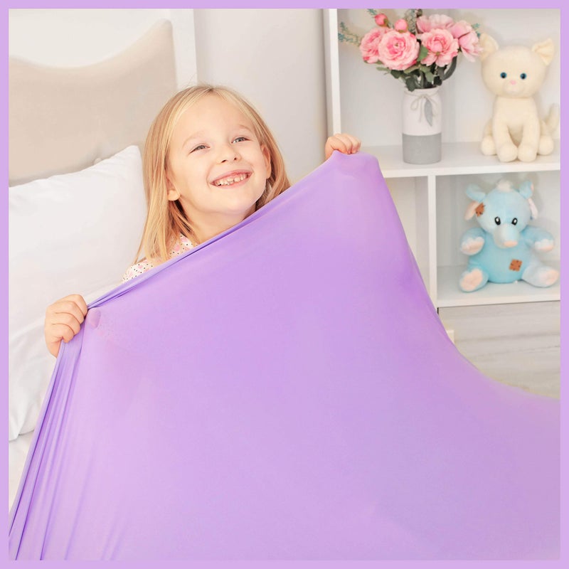 Sensory Compression Blanket  Spandex Bed Sheet for Kids  Adults  Deep Relaxing Feeling Release Oxytocin  Helps With SPD Anxiety ADHD Autism and More  Breathable  Stretchable  Twin Size